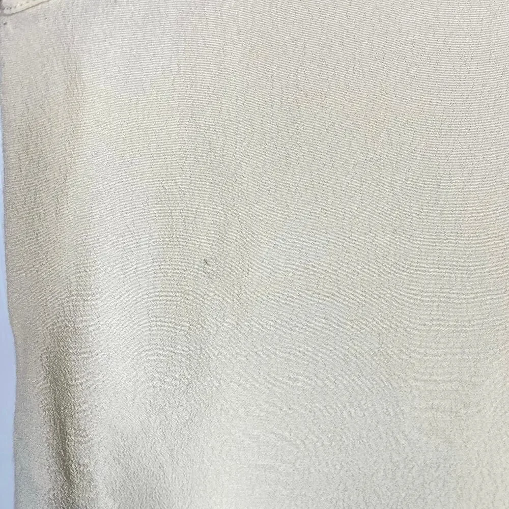 Forever 21 Button Up Crop Tank Top Cream 100% Rayon Womens - Picture 5 of 5